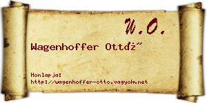 Wagenhoffer Ottó névjegykártya